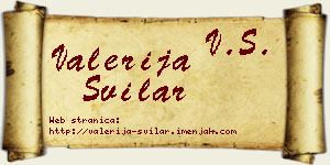 Valerija Svilar vizit kartica